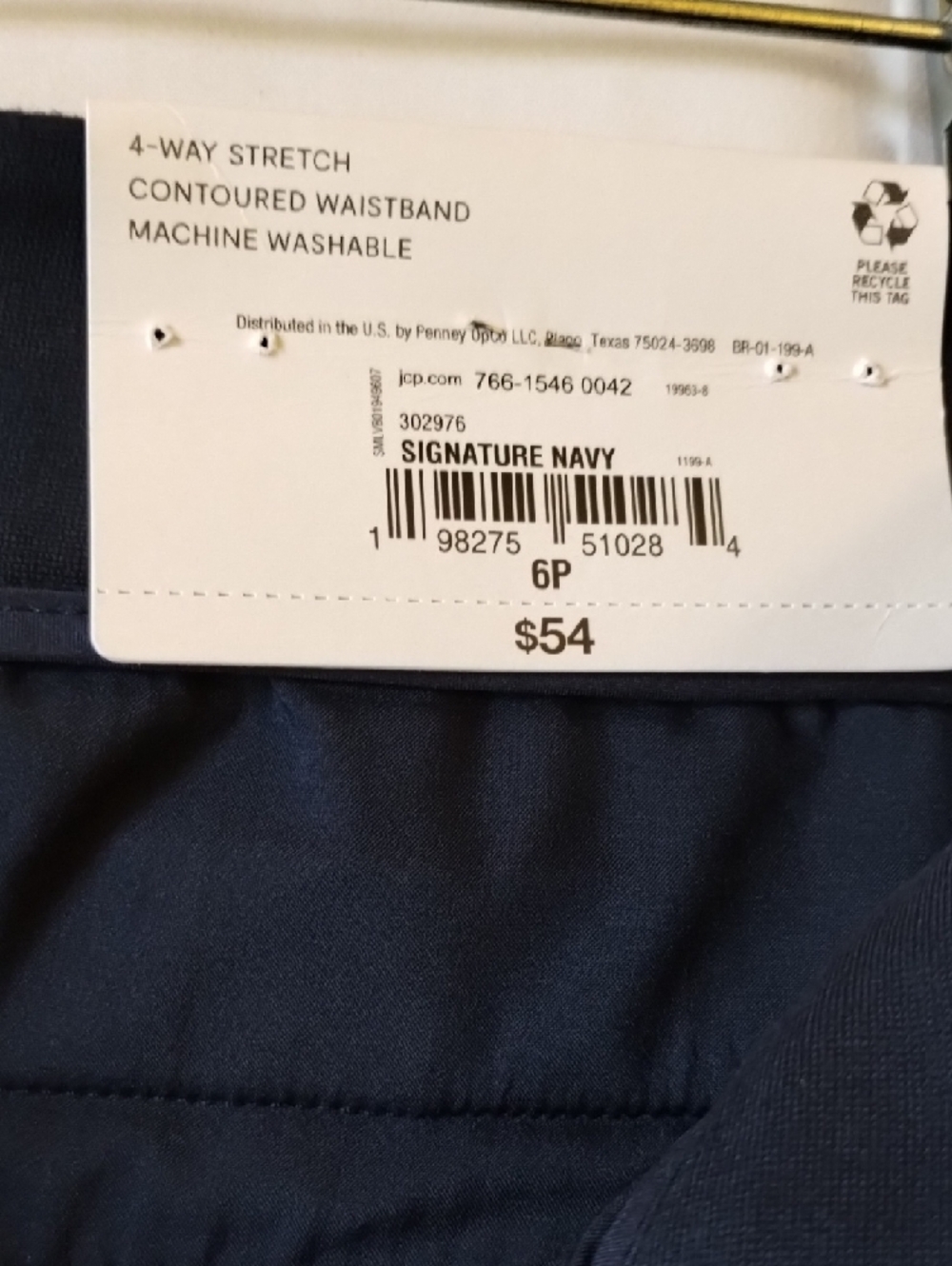 Liz Claiborne Navy Cropped Tailored Ankle Pants - Picture 6 of 12